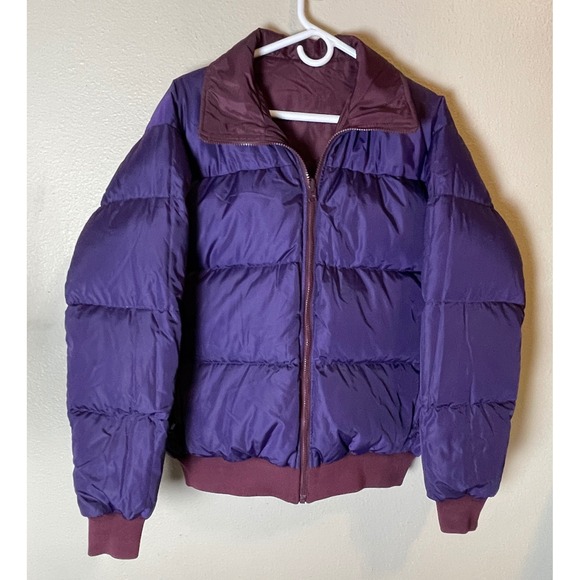 Vtg Columbia Bomber Puffer Reversible Jacket Purple Maroon Down Mens Large
L - Picture 1 of 10